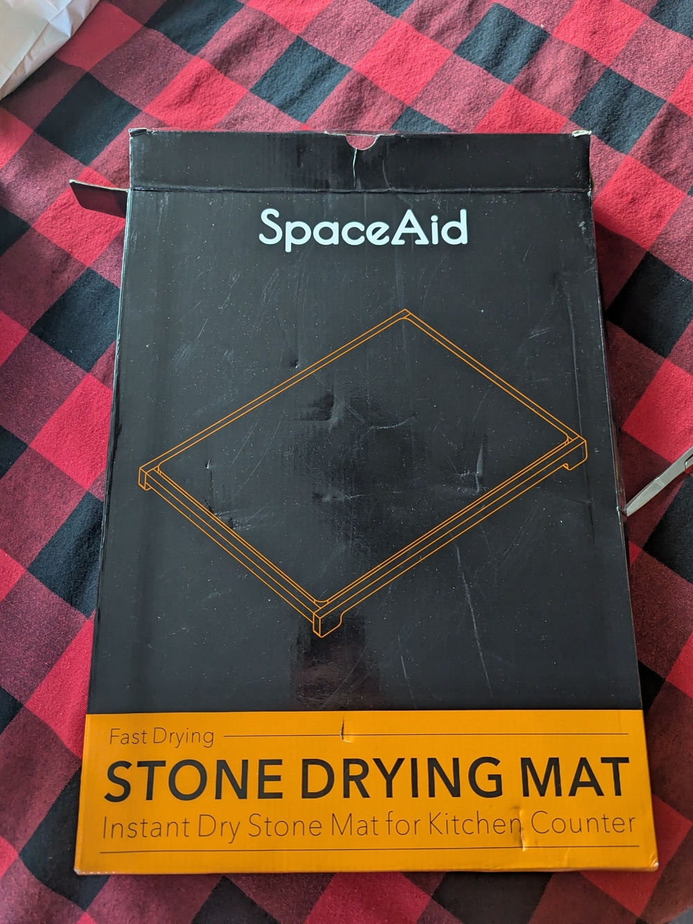 Black Stone Drying Mat — Fast Drying Kitchen Counter Mat